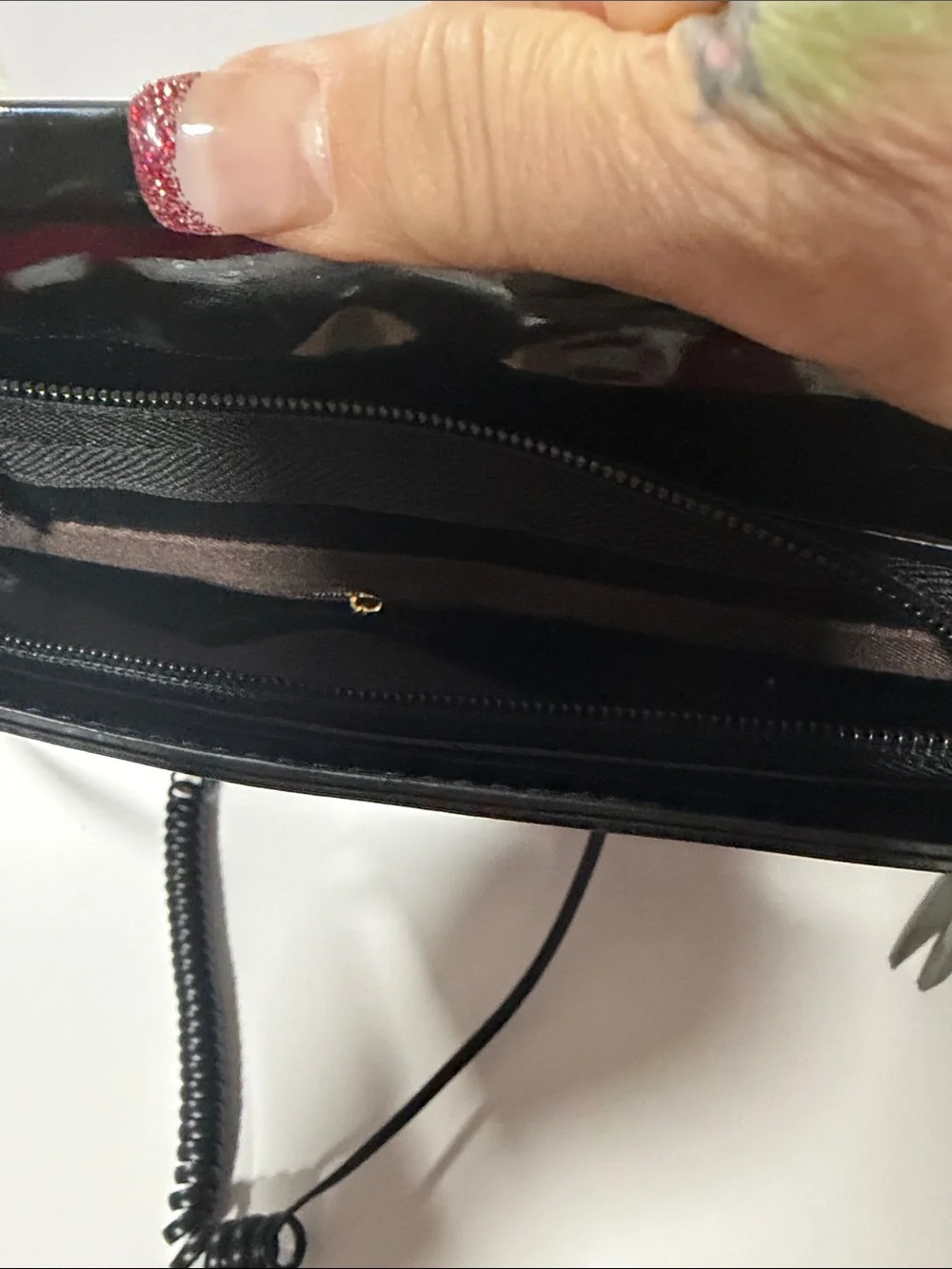 Novelty Black Phone Handbag Crossbody - Retro Rotary Design